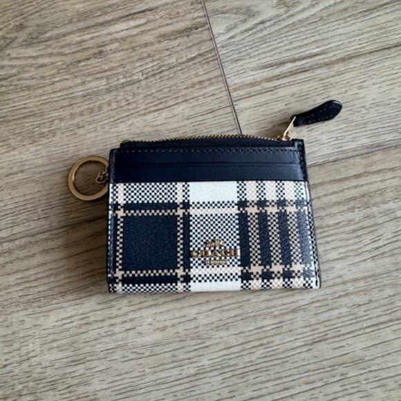 NWT - Coach Mini Skinny Id Card Case Wallet in multi blue pattern - Picture 4 of 4